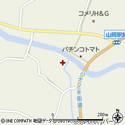 岐阜県恵那市山岡町上手向1336周辺の地図