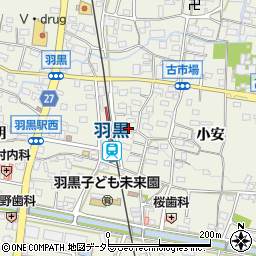 愛知県犬山市羽黒古市場周辺の地図