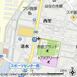 愛知県江南市高屋町清水101周辺の地図