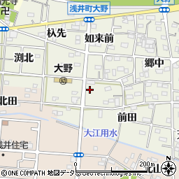 愛知県一宮市浅井町大野前田3周辺の地図
