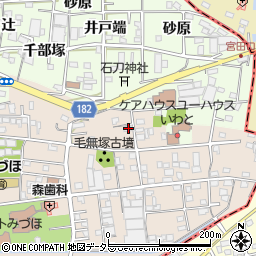 愛知県一宮市浅井町尾関同者38-2周辺の地図