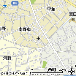 愛知県江南市宮田町南野東177周辺の地図