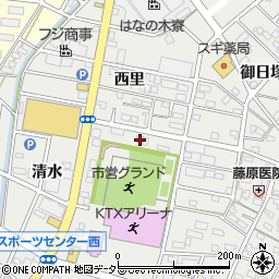 愛知県江南市高屋町清水95周辺の地図