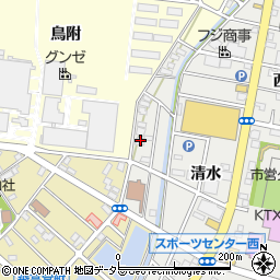 愛知県江南市高屋町清水28周辺の地図