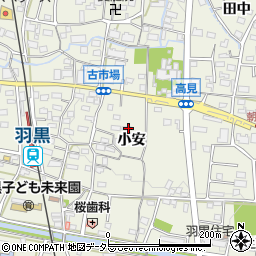 愛知県犬山市羽黒小安64周辺の地図