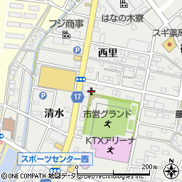 愛知県江南市高屋町清水92周辺の地図