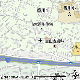 神奈川県茅ヶ崎市香川1丁目14周辺の地図