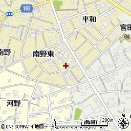 愛知県江南市宮田町南野東178周辺の地図