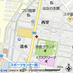 愛知県江南市高屋町清水91周辺の地図