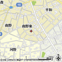 愛知県江南市宮田町南野東112周辺の地図