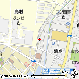 愛知県江南市高屋町清水27周辺の地図