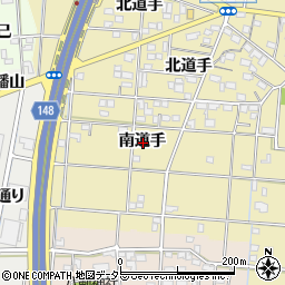 愛知県一宮市光明寺南道手周辺の地図