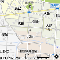 愛知県一宮市浅井町大野渕北59周辺の地図