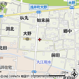 愛知県一宮市浅井町大野前田1周辺の地図