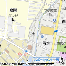 愛知県江南市高屋町清水13周辺の地図