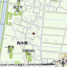 岐阜県羽島市小熊町西小熊1554周辺の地図