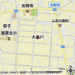 愛知県一宮市光明寺（大条戸）周辺の地図