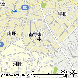 愛知県江南市宮田町南野東111周辺の地図