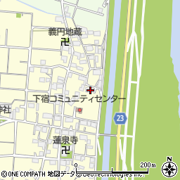 岐阜県大垣市墨俣町下宿8周辺の地図