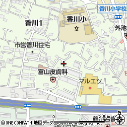 神奈川県茅ヶ崎市香川1丁目4-5周辺の地図