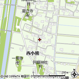 岐阜県羽島市小熊町西小熊1558周辺の地図