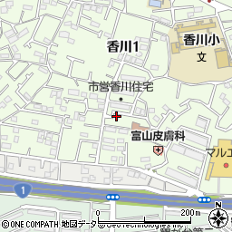 神奈川県茅ヶ崎市香川1丁目14-22周辺の地図