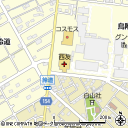 十六銀行西友江南店 ＡＴＭ周辺の地図