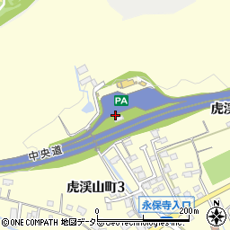 ＥＮＥＯＳ中央自動車道（上り）虎渓山パーキングエリアＳＳ周辺の地図