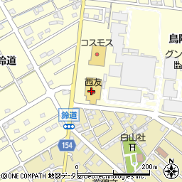 西友江南店周辺の地図