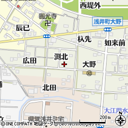 愛知県一宮市浅井町大野渕北42周辺の地図