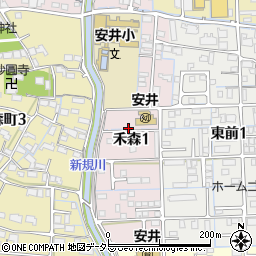 岐阜県大垣市禾森周辺の地図