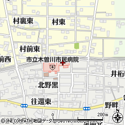 一宮市役所　木曽川老人いこいの家周辺の地図