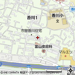 神奈川県茅ヶ崎市香川1丁目12周辺の地図
