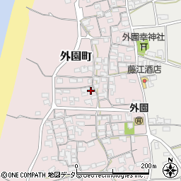 島根県出雲市外園町周辺の地図