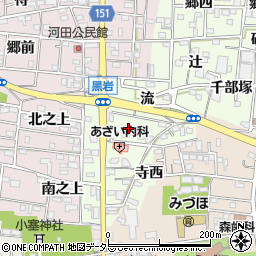 愛知県一宮市浅井町黒岩石刀山14周辺の地図