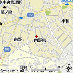 愛知県江南市宮田町南野東69周辺の地図