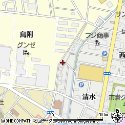 愛知県江南市高屋町清水20周辺の地図