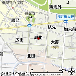 愛知県一宮市浅井町大野渕北周辺の地図