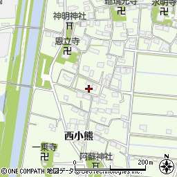岐阜県羽島市小熊町西小熊1541周辺の地図