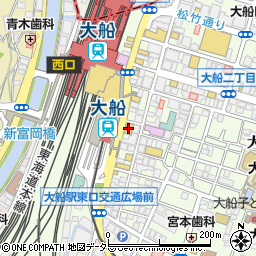 タウンハウジング　大船契約センター周辺の地図