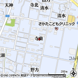 愛知県一宮市木曽川町里小牧寺東周辺の地図
