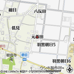 愛知県犬山市羽黒（元苗田）周辺の地図
