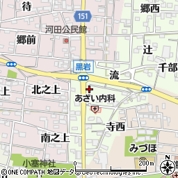 愛知県一宮市浅井町黒岩石刀山74周辺の地図