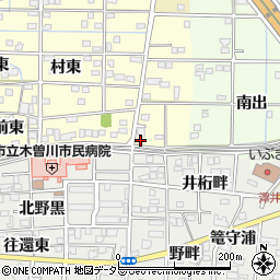 愛知県一宮市北方町曽根村東416周辺の地図