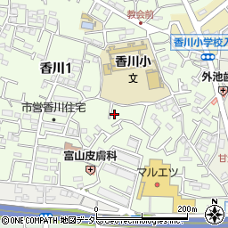 神奈川県茅ヶ崎市香川1丁目7-2周辺の地図