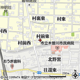 愛知県一宮市北方町曽根村前東274周辺の地図