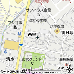 愛知県江南市高屋町西里115周辺の地図