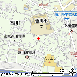 神奈川県茅ヶ崎市香川1丁目7周辺の地図