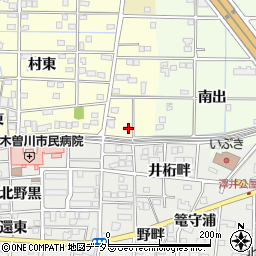 愛知県一宮市北方町曽根村東419周辺の地図