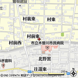 愛知県一宮市北方町曽根村前東291周辺の地図